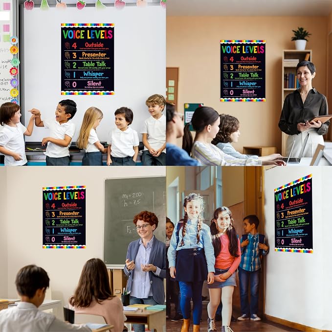 Vantasii Voice Level Chart for Classroom, Classroom Rule Poster - Image 7