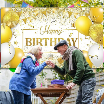 Tatuo Happy Birthday Decorations Backdrop Banner - Image 7
