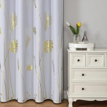 Greyish White Room Darkening Curtains 102 Inches Long - Image 2