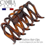 Camila Paris CP3520 French Small Hair Clips for Women Thick Hair for Long Curly Wavy Hair, Girls Hair Claw Clip, Durable Styling Big Claw Clip for Thick Hair, Strong Hold No Slip Grip, Made in France