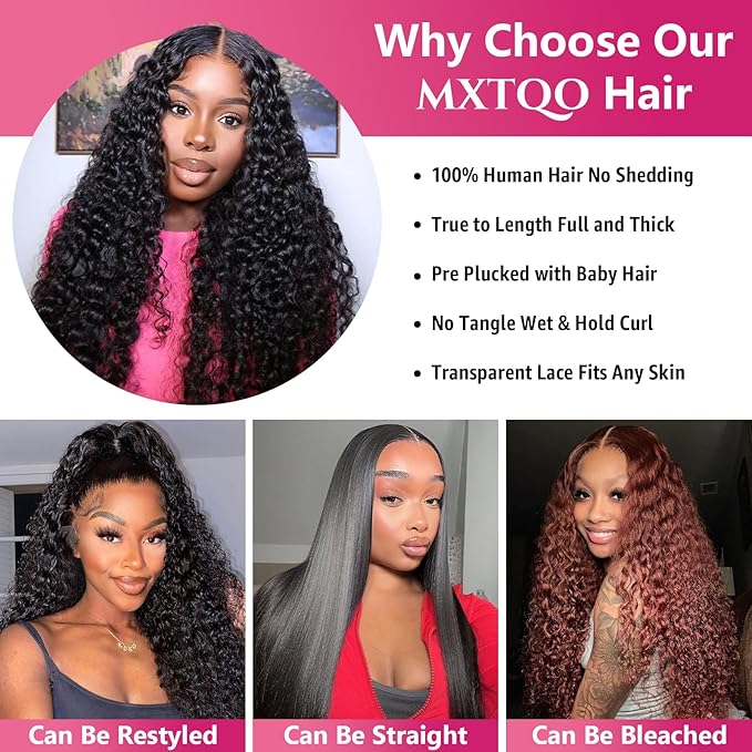 Deep Wave 13x6 HD Lace Front Wigs Human Hair 200 Density Curly Wig Wet and Wavy Lace Front Wigs for Women Human Hair Wig Pre Plucked with Baby Hair Natural Color (22 Inch)