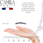 Camila Paris CP3094 French Hair Barrettes Clips, Snap Hair Slides Clic Clac for Women, Styling Girls Side Slide-in Metal Snap Pin Hair Accessories for Women. Strong Hold, No Slip Grip, Made in France
