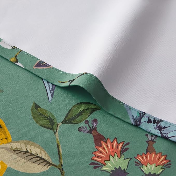 Topfinel Kitchen Curtains 45 Inch Length Floral Spring Curtains - Image 8