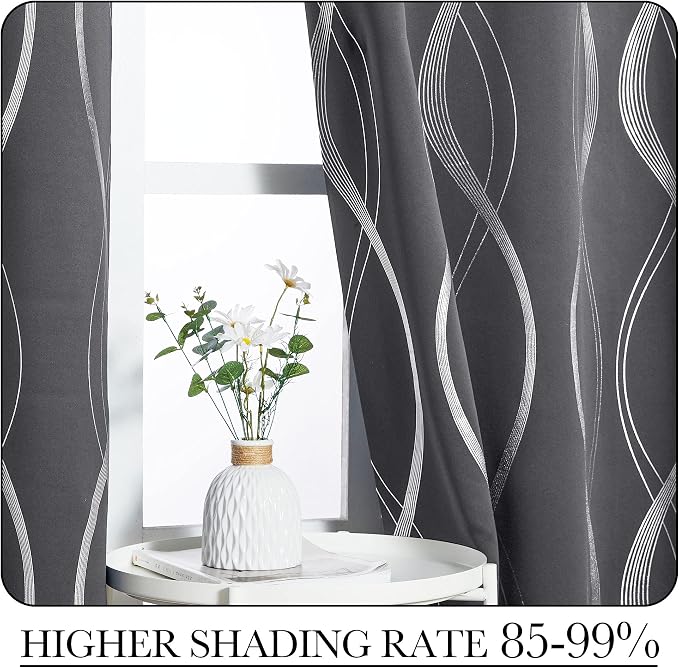 NICETOWN Bedroom Blackout Curtains Panels - Image 4