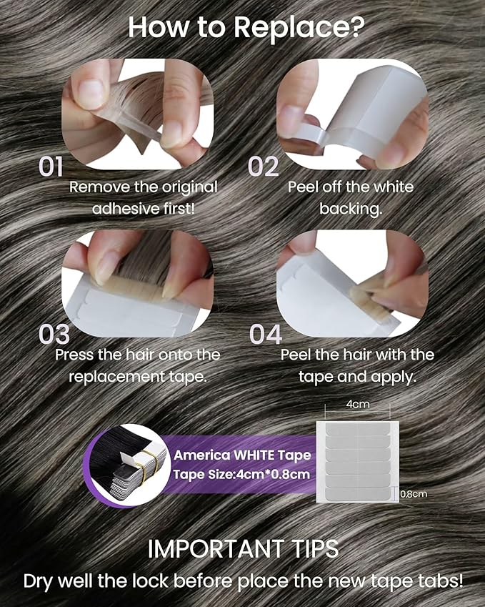 LaaVoo Black Tape in Extensions Real Human Hair Tape ins Human Hair Extensions Human Hair Tapes in Jet Black Hair Full Head Silky Soft 40 Pieces 24 Inch 100g