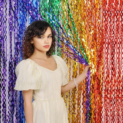 CYLMFC 3 Pack Rainbow Foil Curtains - Image 3