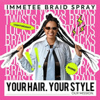 immetee Locks Braid Spray, Hair Frizz Control Spray for Braids, Locks, Twists and Cornrows, Refresh Itchy & Dry Scalp, Moisturizes High Shine for Dull Hair. 150ml/5. 28OZ