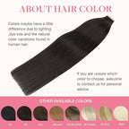 GOO GOO Tape in Hair Extensions Human Hair, 2 Dark Brown, 10inch 60g 40pcs, Skin Weft Seamless Invisible, Silky Straight with Thick Ends, Remy Human Hair