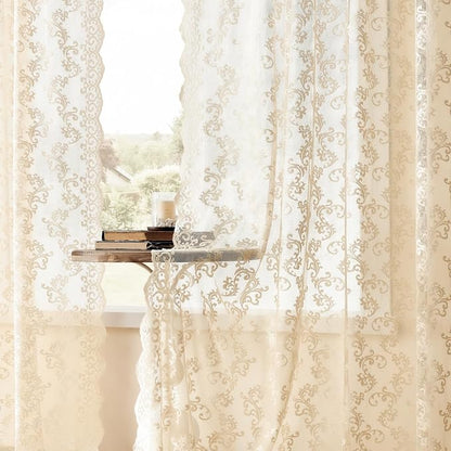 Beige Lace Curtains - Image 5