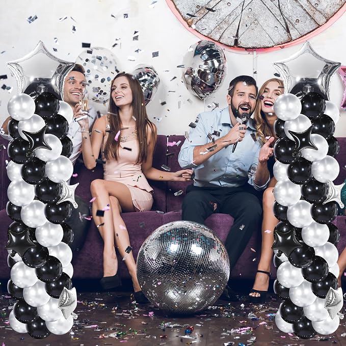 Gejoy Black Silver Balloons Column Stand Kit Adjustable Tower Stand from 1.4 to - Image 4