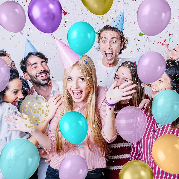 Green and Purple Balloons, for Birthday Baby Shower Engagement Mardi Gras Party - Image 5
