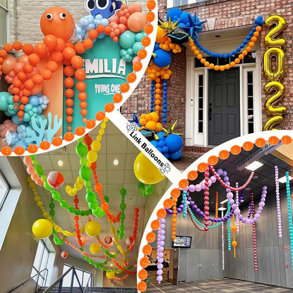 Orange Linking Balloons, Tails Balloon - Image 9