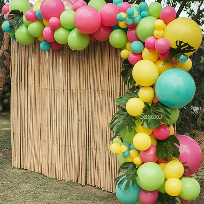 Tropical Balloons Arch Kit, Hawaiian Balloon Garland Arch Kit, Hot Pink Green - Image 7