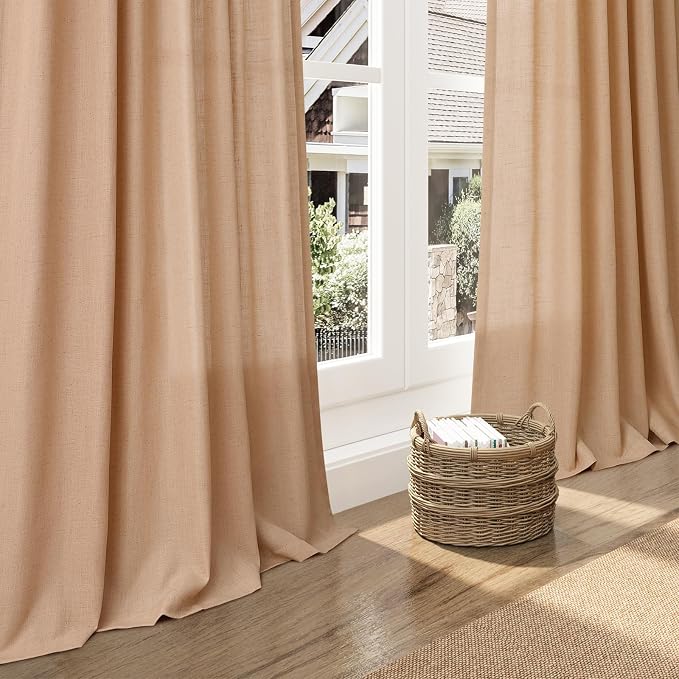 Camel Linen Curtains 84 Inches Long - Image 6