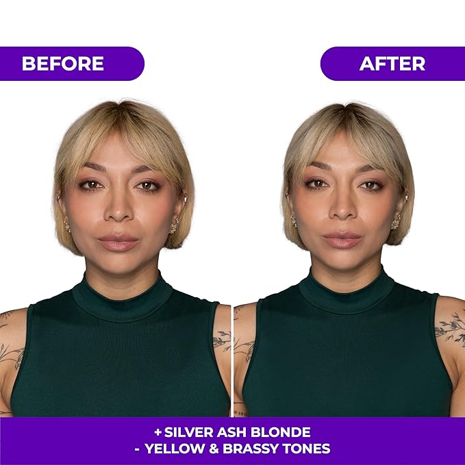 Naissant Silver Ash Blonde Hair Blue Toning Mask | Ultra High-Purity Blue Pigments | Neutralizes Orange & Brassy Tones | Hyaluronic Acid, Collagen & Biotin | Paraben, Ammonia &Sulfate Free |10.1 Fl.Oz