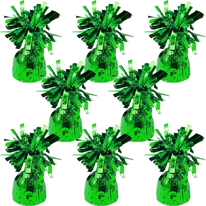 8 Pcs Green Metallic Balloon Weights Holder Anchors Balloon Holder Weights by ZCYSRLQIN