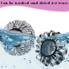 2 Pcs Double Layer Deep Conditioning Cap, Aluminum Foil Hair Heat Cap Reusable Shower Caps Steam Caps for Hair Treatments Home and Salon Use(Striped Plaid)