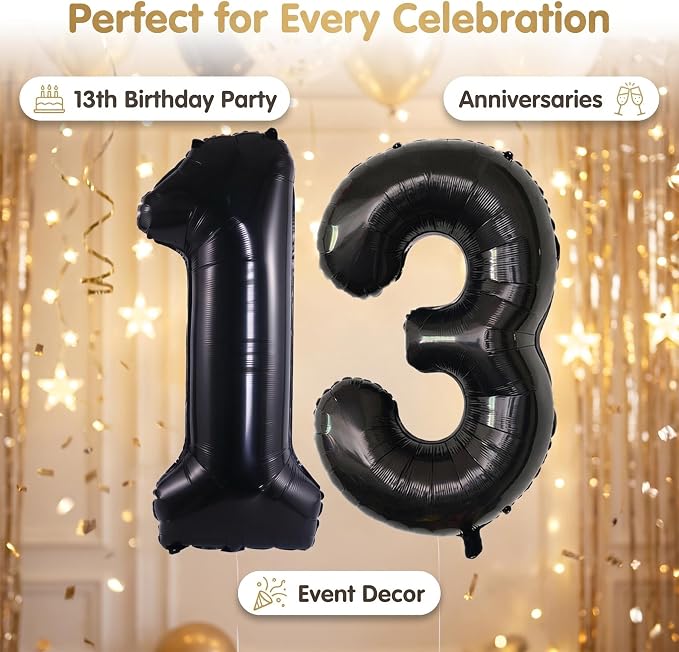 Number 13 Balloon Foil Mylar Balloons - Image 6