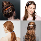 12 Pieces Hair Barrettes for Women Tortoise Shell Acetate French Skinny Clip Automatic Ponytail Barrettes for Women Fine Thin Hair Accessories(Fresh Color)