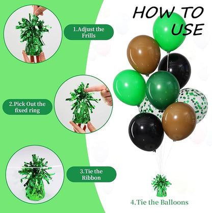 Green Balloon Weights Pack of 6 - Image 6