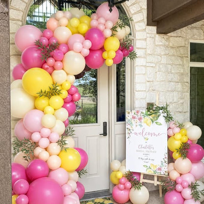 Pink and Yellow Balloon Arch Kit - Image 3