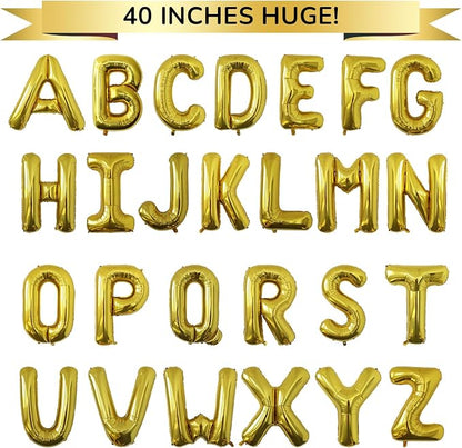 Letter Balloons Gold Party Balloon - Image 7
