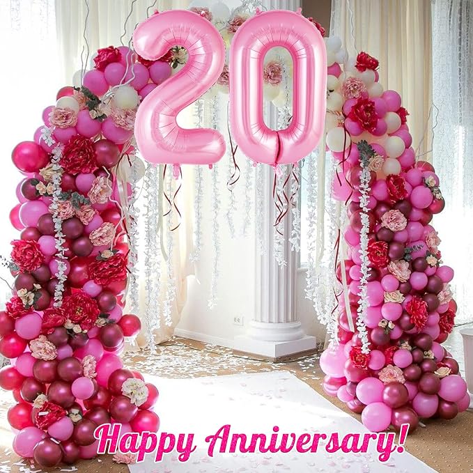 Pink Number 2 Balloon 40 Inch, Big Large Foil Helium Number Balloons, Jumbo - Image 6
