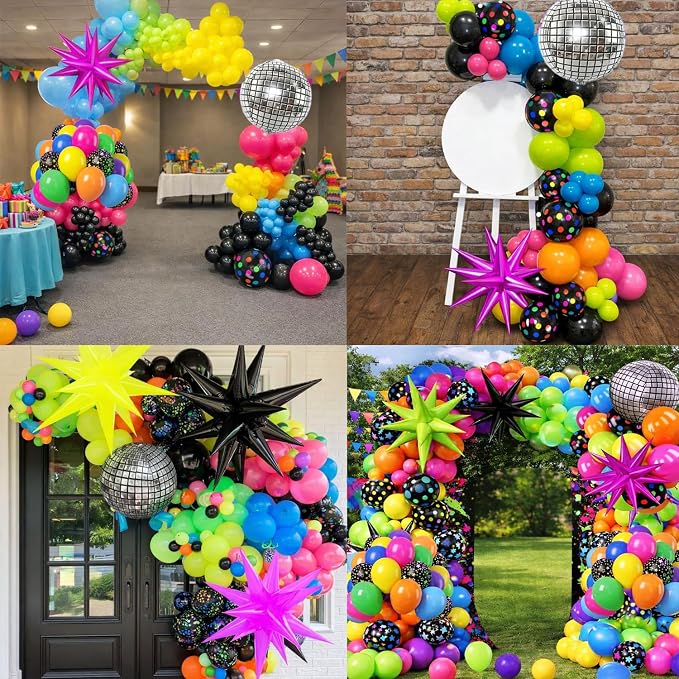 147PCS Neon Balloon Arch Garland Kit - Image 2