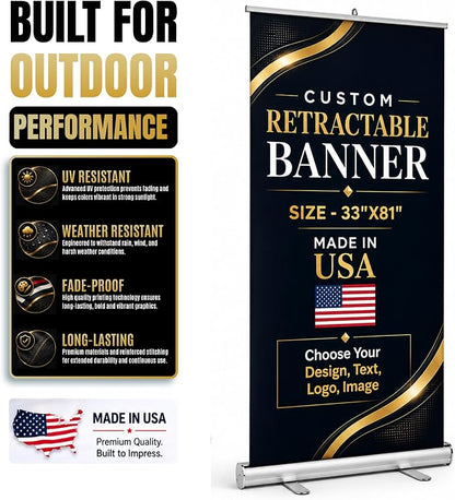 Custom retractable banner with stand by BCB | Pop up stand Printed in USA | - Image 4