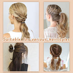 20 PCS Boho Hair Ties - 4 Styles for Ponytail Holders, No-Damage Grey Bracelets for Thick or Thin Hair