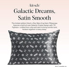 Kitsch x Star Wars Galactic Empire Satin Pillowcase | Satin Pillowcase with Zipper, Better Than Silk Pillowcase | Frizz-Reducing Pillow Case for Hair & Skin Care, Cooling & Breathable - Standard