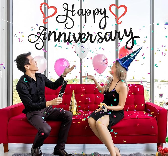 Pre-Strung Happy Anniversary Banner - Image 4