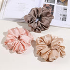 Silk Satin Hair Scrunchies for Women - Big Large Jumbo Scrunchie for Sleep Cute Gaint Oversize Scrunchy for Thick Hair Grils