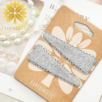 2PCS Rhinestone Hair Clips,Snap Hair Accessories,Decorative Hair Clips,Rhinestone Barrettes For Women Girls(SET17)