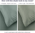 CALIFORNIA DESIGN DEN Luxuriously Soft Hotel Quality 600 Thread Count, 100% Cotton Set of 2 Cases, Crisp & Cool Bed Pillow Covers Standard Size Fits Standard & Queen Pillows (Sage Green)
