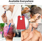 Men's Beard Maintenance Apron, Waterproof & Easy Clean, Christmas Polka Dots Candy Cane Red