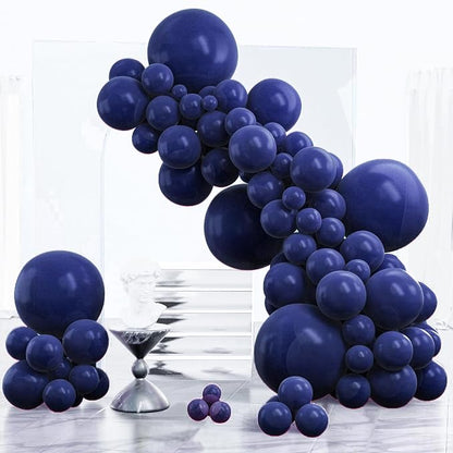 PartyWoo Navy Blue Balloons 130pcs Dark Blue Color 18 12 10 5 Inch | 18 12 10 5 by PartyWoo