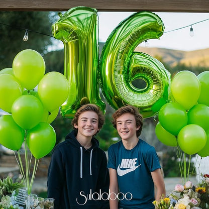 40 Inch Green Number 16 Balloon Lime Big Large Helium Number 0-9 | Giant - Image 5