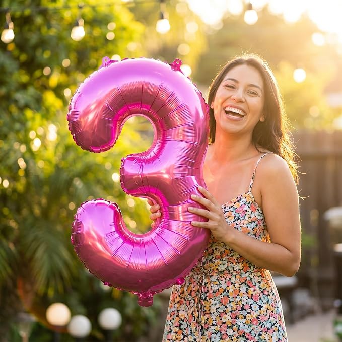 YPSelected 32 Inch Large Foil Helium Number Balloon Birthday Wedding Party 0-9 - Image 3