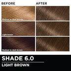 Garnier Hair Color Olia Ammonia-Free Brilliant Color Oil-Rich Permanent Hair Dye, 6.0 Light Brown, 1 Count (Packaging May Vary) (Pack of 2)