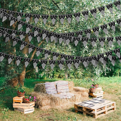 Boao 5 Pack Western Cowboy Party Decorations Bandana Pennant Banner Wild West - Image 5