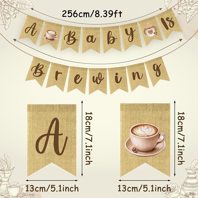 ANGOLIO Coffee Banner for Baby Shower Party - Image 3