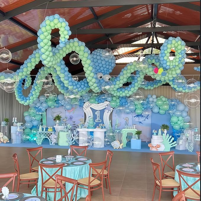 Teal Blue Linking Balloons, Tails Balloon - Image 8