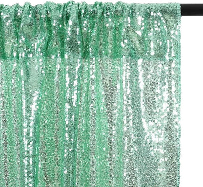Eternal Beauty Mint Green 3mm Sequin Backdrop 6x6 Ft - Image 7
