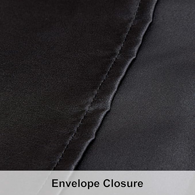 NTBAY 2 Pack Satin Queen Pillowcases for Hair and Skin, Luxurious and Silky Pillow Cases with Envelope Closure, 20x30 Inches, Black
