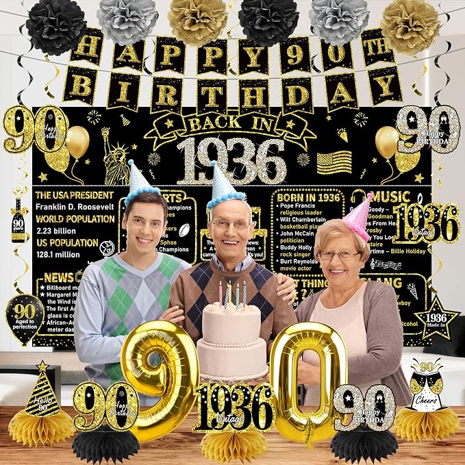 Zirtorei 90th Birthday Decorations - Image 5
