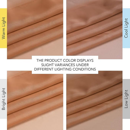NICETOWN Terracotta Sheer Curtains, Grommet Voile Sheer Window Treatments Airy - Image 7