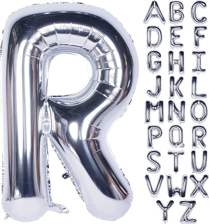 Letter Balloons 40 Inch Giant Jumbo Helium Foil Mylar Silver R | by Exquisitehighqualitypartydecorationstomeetyoureveryneed%EF%BC%81