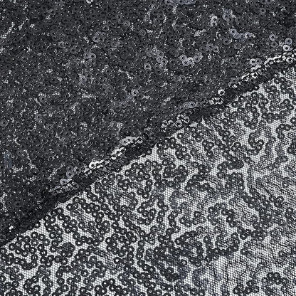 Sugargirl Black Sequin Backdrop Curtain 3 Panels 2FTx8FT Glitter Black - Image 8