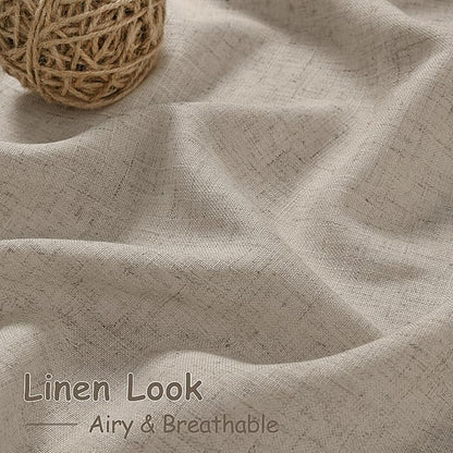 Cobblestone Linen Curtains for Living Room 105 Inches Long Light Filtering Semi - Image 4